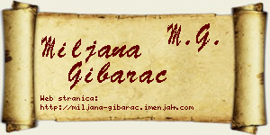 Miljana Gibarac vizit kartica